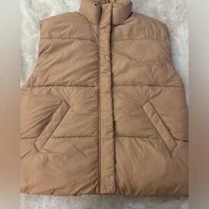 Abercrombie & Fitch Camel/Tan Quilted Puffer Vest